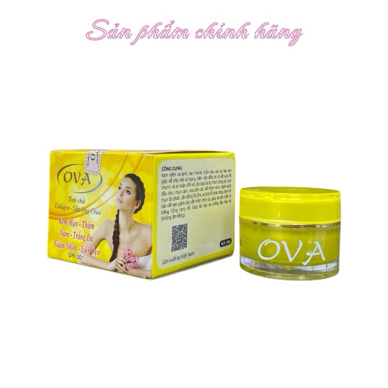 Kem Ova mụn thâm nám trắng da giảm nhờn liền sẹo 10gram chính hãng