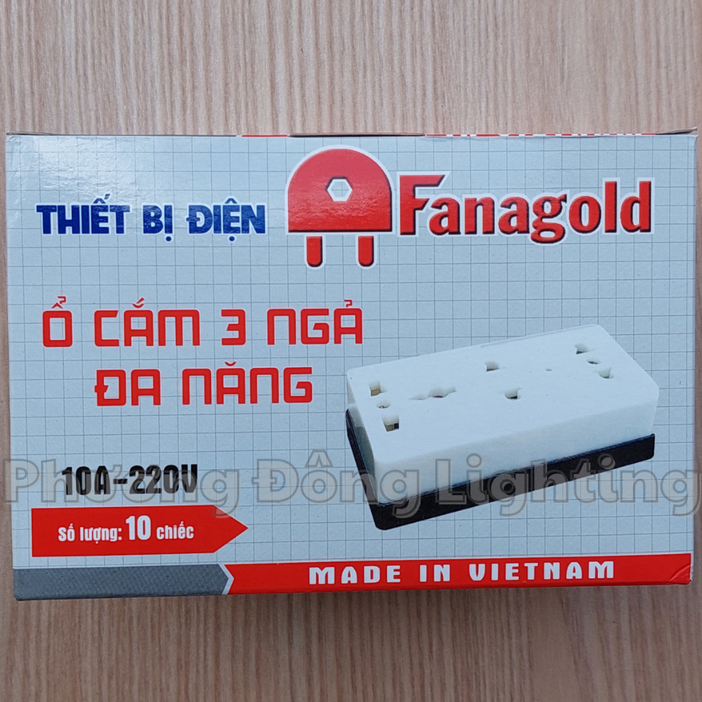 Ổ cắm 3 lỗ không dây nhựa ABS chống va đập cao cấp