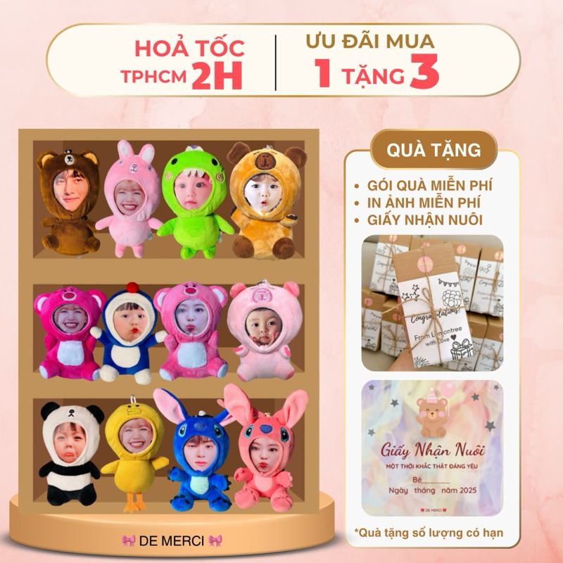 Gấu in ảnh siêu dễ thương ( TẶNG ẢNH IN ) - Quà tặng tình yêu , bạn bè , người thân trong các dịp quan trọng kỷ niệm.