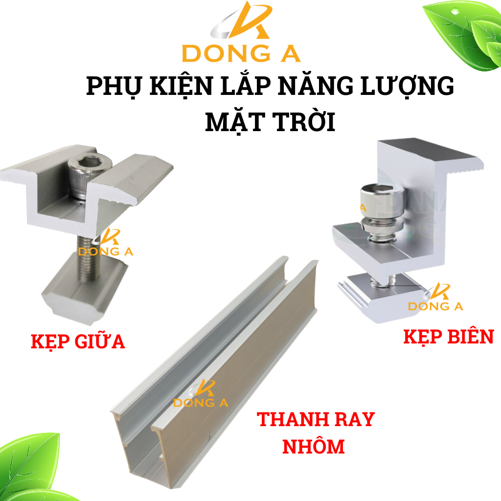 Thanh Rail Nhôm Mini, Thanh ray nhôm 16cm-20-30cm, Kẹp Biên, Kẹp Giữa Lắp Đặt Pin Năng Lượng Mặt Trời_DA2