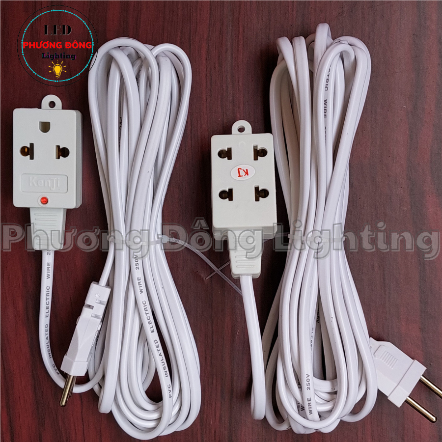 Ổ Cắm Đa Năng Liền Dây - Ổ cắm nối lưu động 3m - 5m Phích cắm chân tròn chắc chắn