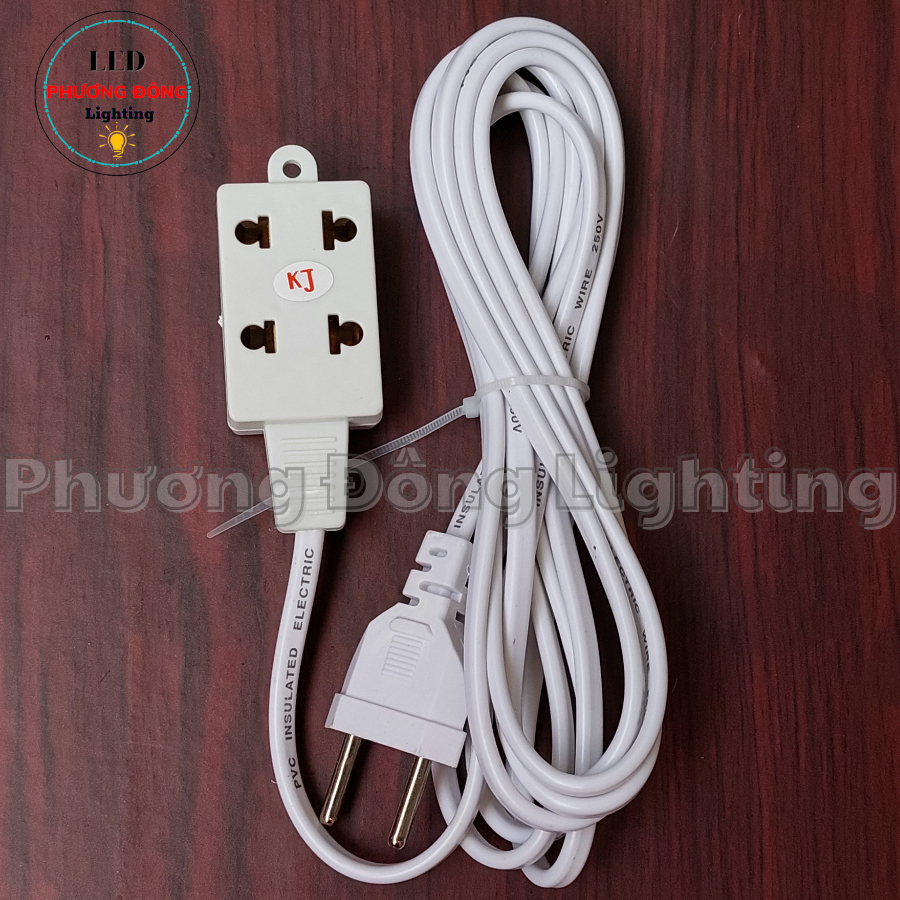 Ổ Cắm Đa Năng Liền Dây - Ổ cắm nối lưu động 3m - 5m Phích cắm chân tròn chắc chắn