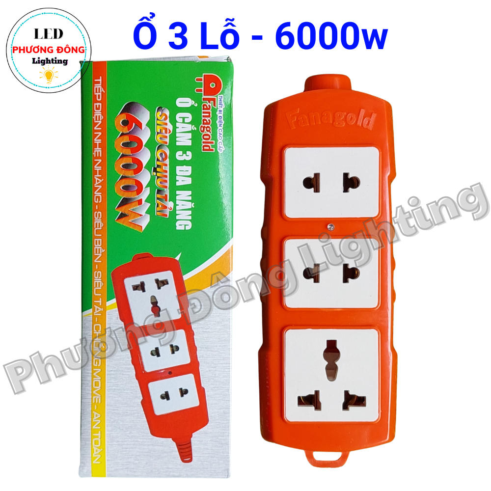 Ổ cắm điện Fanagold cao cấp chịu tải cao 6000w - không dây