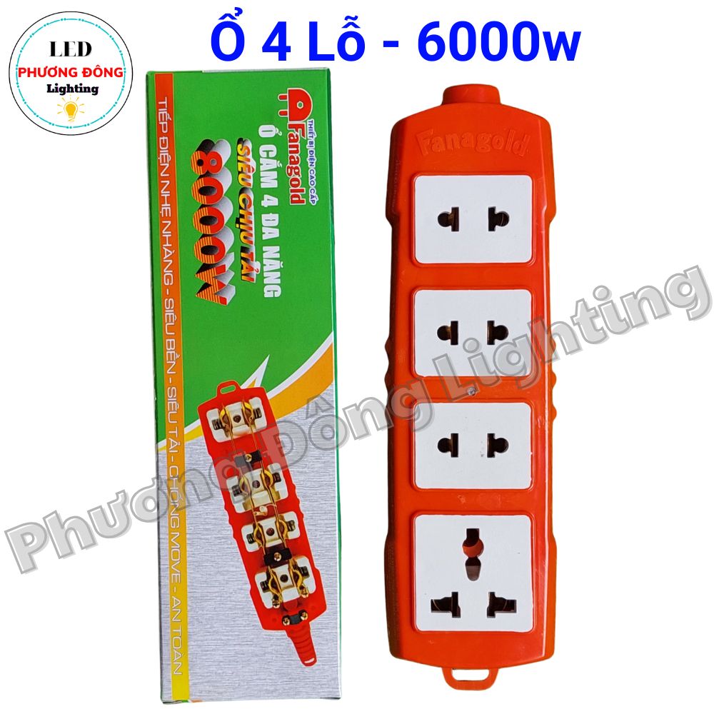Ổ cắm điện Fanagold cao cấp chịu tải cao 6000w - không dây