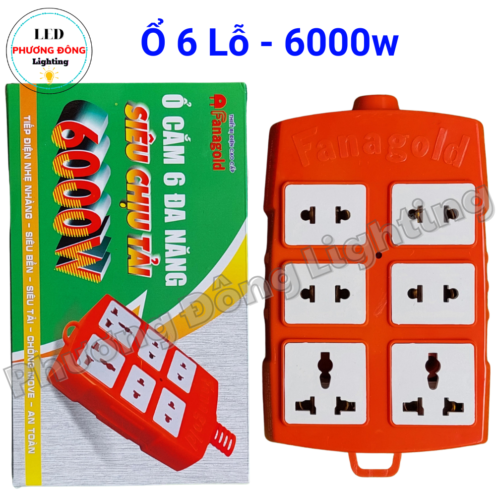 Ổ cắm điện Fanagold cao cấp chịu tải cao 6000w - không dây