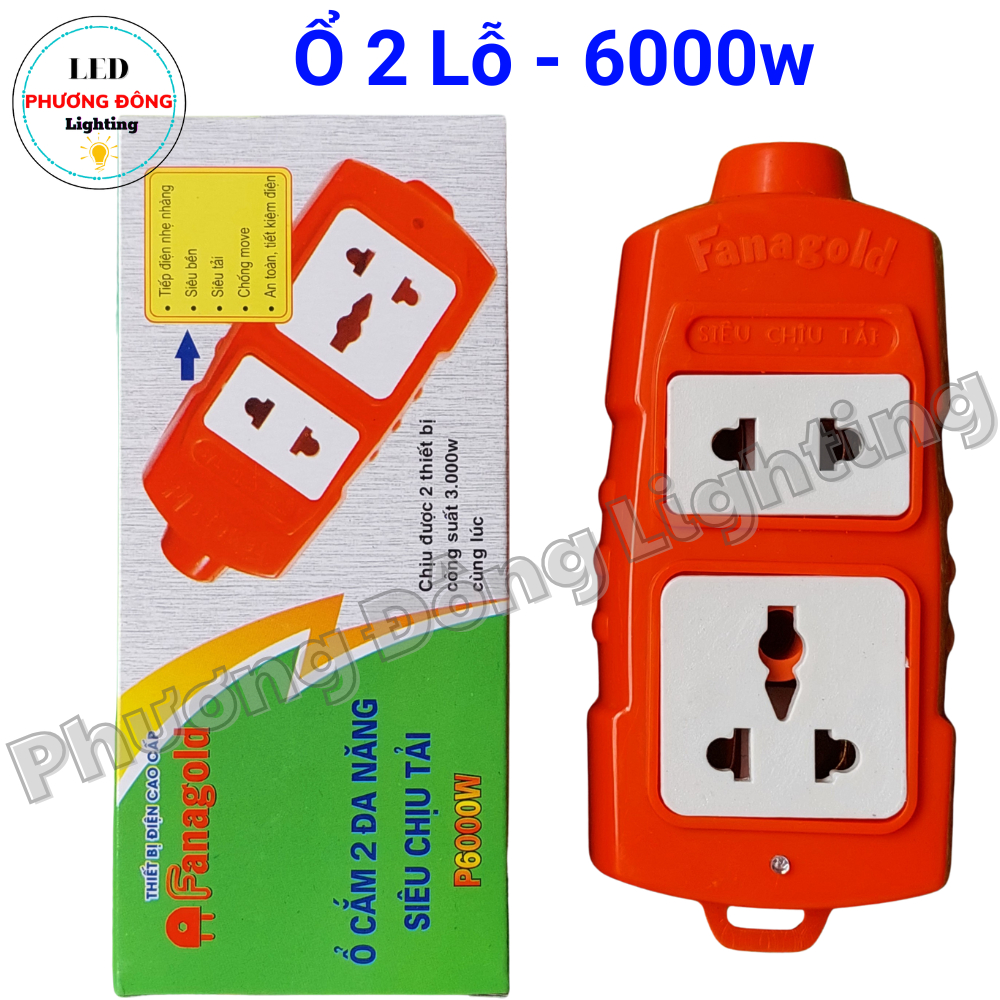 Ổ cắm điện Fanagold cao cấp chịu tải cao 6000w - không dây