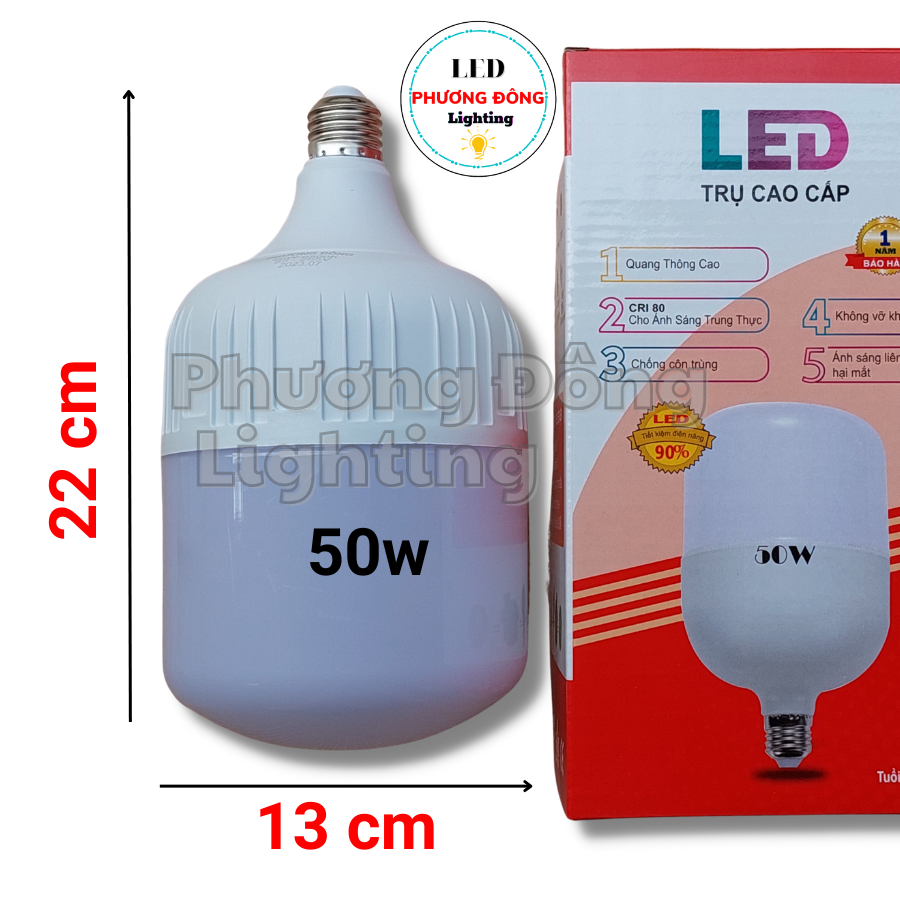 Bóng LED trụ cao cấp 30W - 40W - 50W [ Đủ Wat ] LOẠI TỐT BẢO HÀNH 12 THÁNG