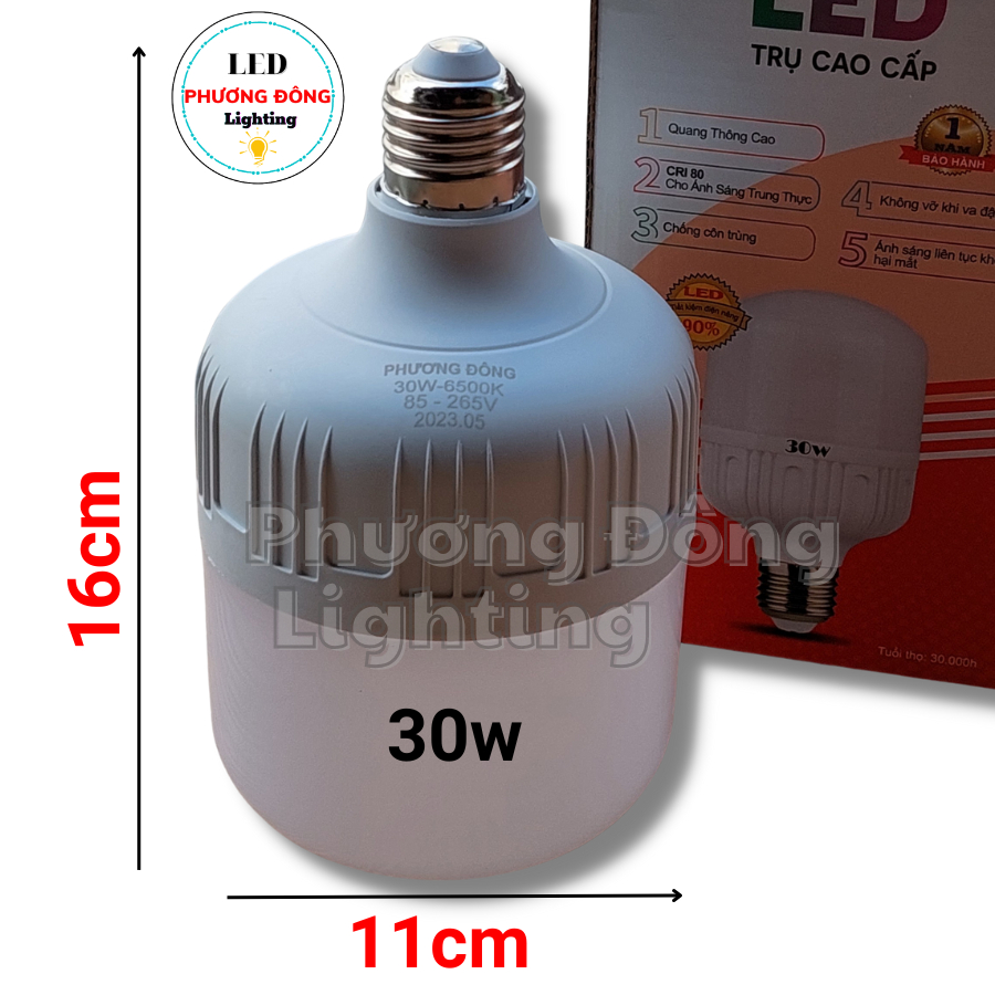 Bóng LED trụ cao cấp 30W - 40W - 50W [ Đủ Wat ] LOẠI TỐT BẢO HÀNH 12 THÁNG