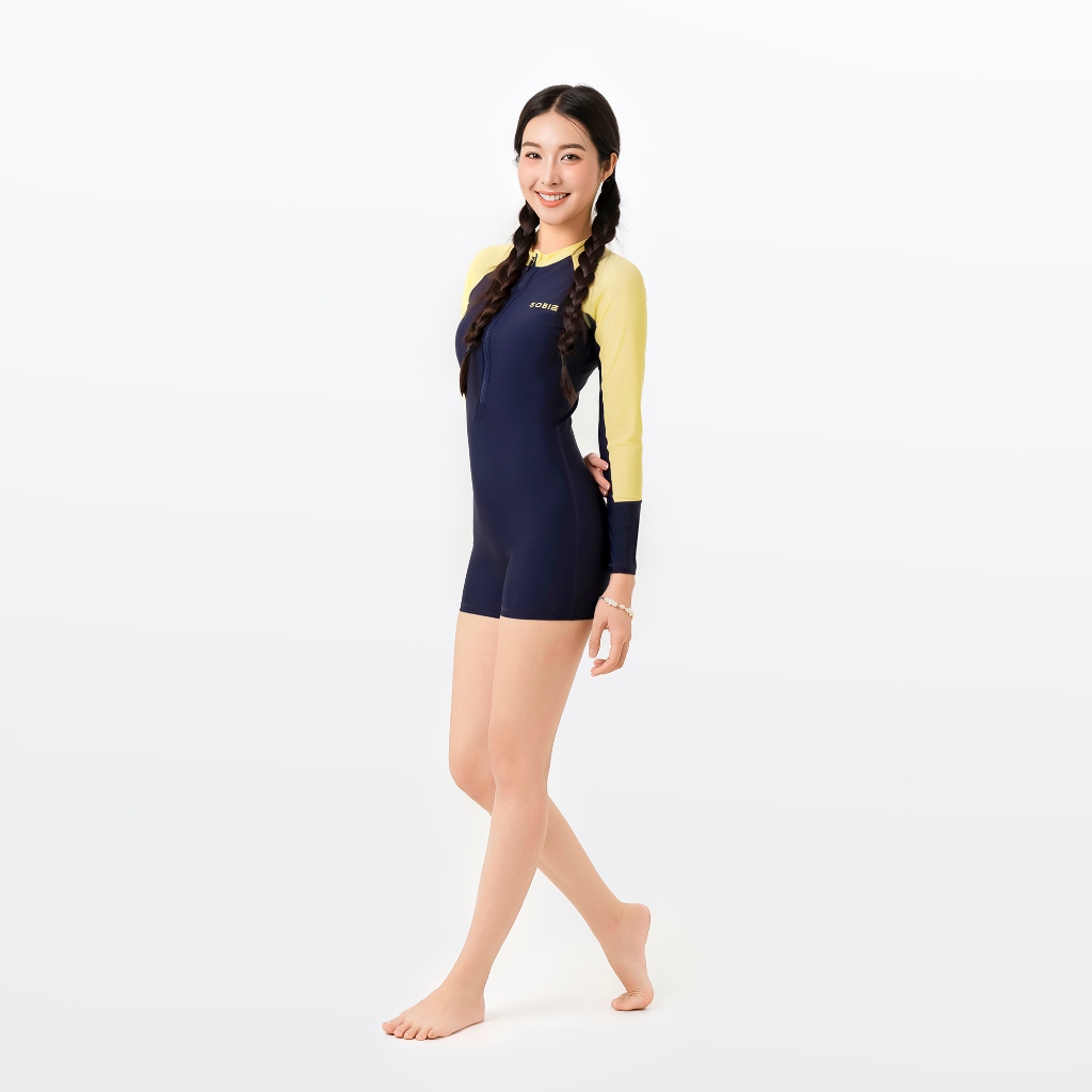 Ảnh Đồ bơi nữ SOBIE liền thân tay dài kín đáo và chống nắng Gorgeous Lyra 4
