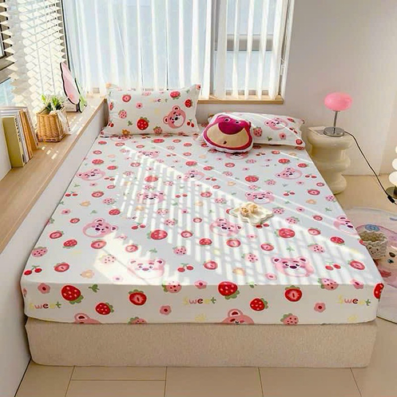 Ảnh Bộ Ga Gối 3 Món Cotton đũi kẻ bodecor chất liệu đũi mềm mại thoáng mát nhiều mẫu đủ kích thước 3