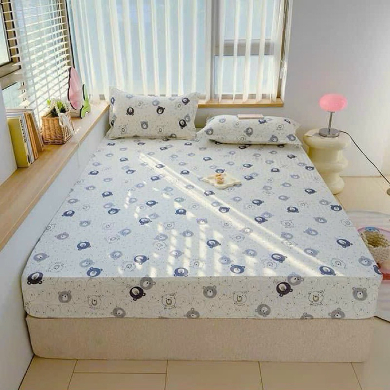 Ảnh Bộ Ga Gối 3 Món Cotton đũi kẻ bodecor chất liệu đũi mềm mại thoáng mát nhiều mẫu đủ kích thước 4