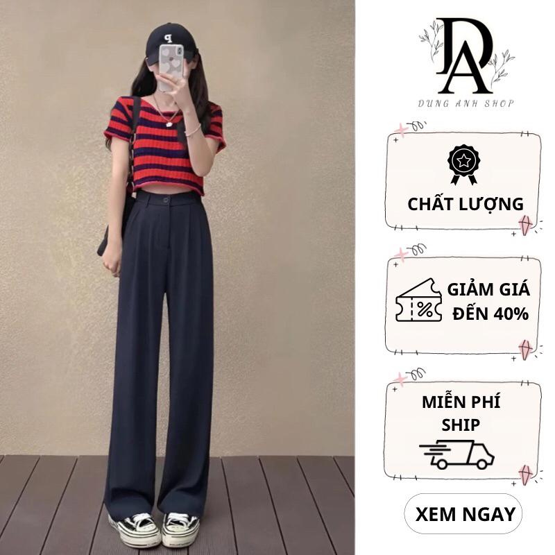 Quần Ống Rộng Nữ Chất Gold Hàn Cao Cấp