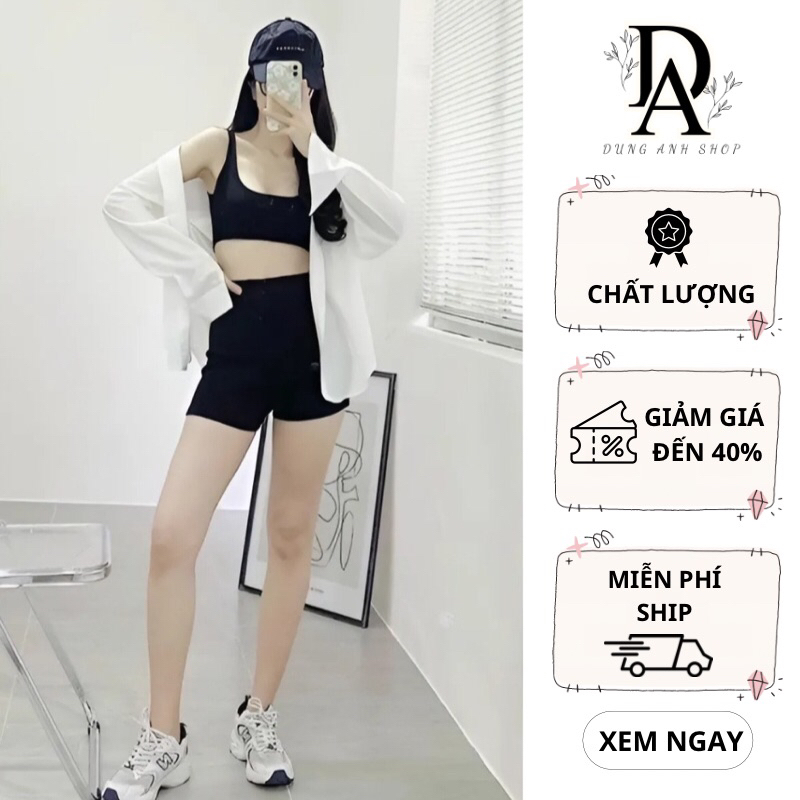 Quần Legging Đùi Dáng Ôm Phong Cách Thể Thao