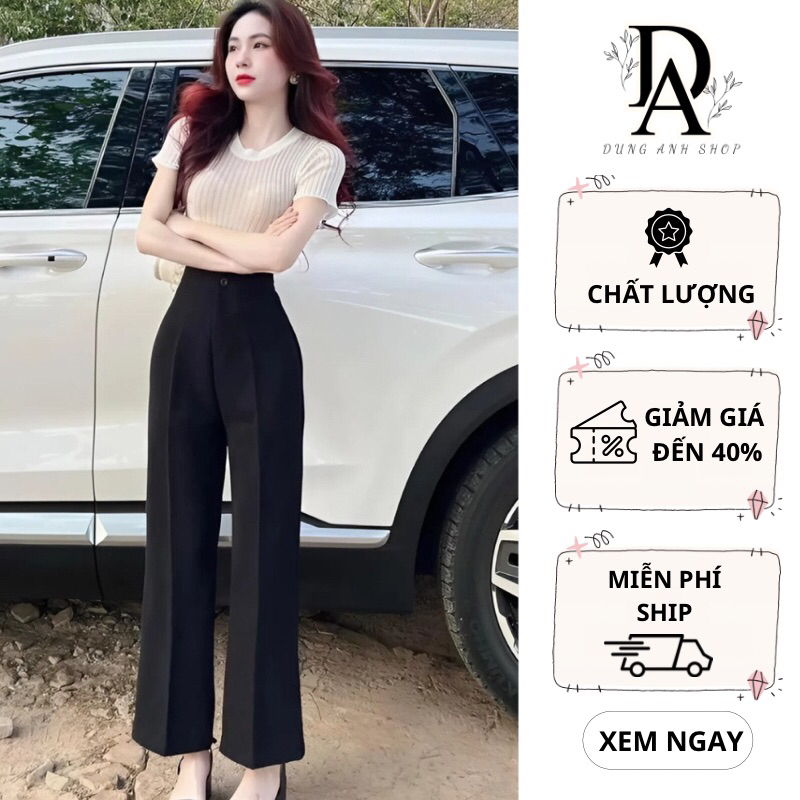 Quần Tây Ống Loe Lưng Cao 1 Cúc