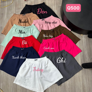 Quần Đùi Lưng Chun Bigsize Nữ Dáng Chữ A Ống Rộng Chất Vải Mềm Mát Cho CHubby Q500