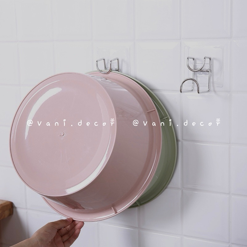 Móc inox treo thau chậu đồ dùng nhà tắm, nhà bếp dán tường siêu chắc ...