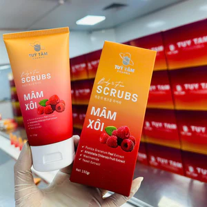 Tẩy tế bào chêt Mâm xôi - Tùy Tâm Pharma - Sạch tế chết, Da sáng, mềm mịn - 150g