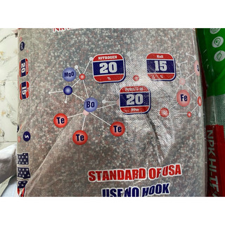25kg Phân bón NPK 20-20-15 (tan nhanh) chuyên rau màu, cây ăn trái, cây cảnh, cây công nghiêp Cao Su