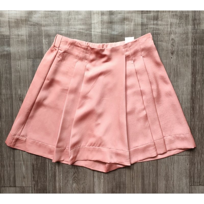 (Sale) Quần short lụa ống rộng xếp ly dạng váy Banana* bigsize - dư xịn