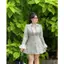 🍷BIGSIZE - KT357 ĐẦM DẠ PHỐI CỔ SƠ MI TAY DÀI XÁM XANH 🔥𝐇𝐨𝐚̉ 𝐓𝐨̂́𝐜🔥 𝐌𝐄𝐎𝐈𝐍𝐃𝐀𝐇𝐎𝐔𝐒𝐄