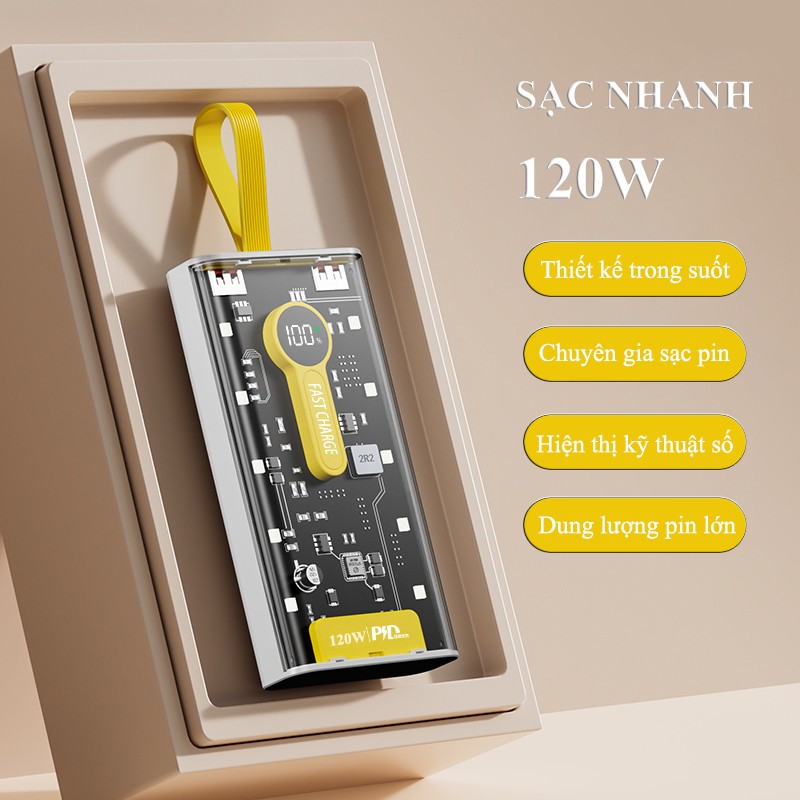 Sạc Dự Phòng Dung Lượng 10000mah 30000mah Cao Cấp 2025 ,Chính Hãng , Nhỏ Gọn Thời Trang, Bảo Hành 12 Tháng