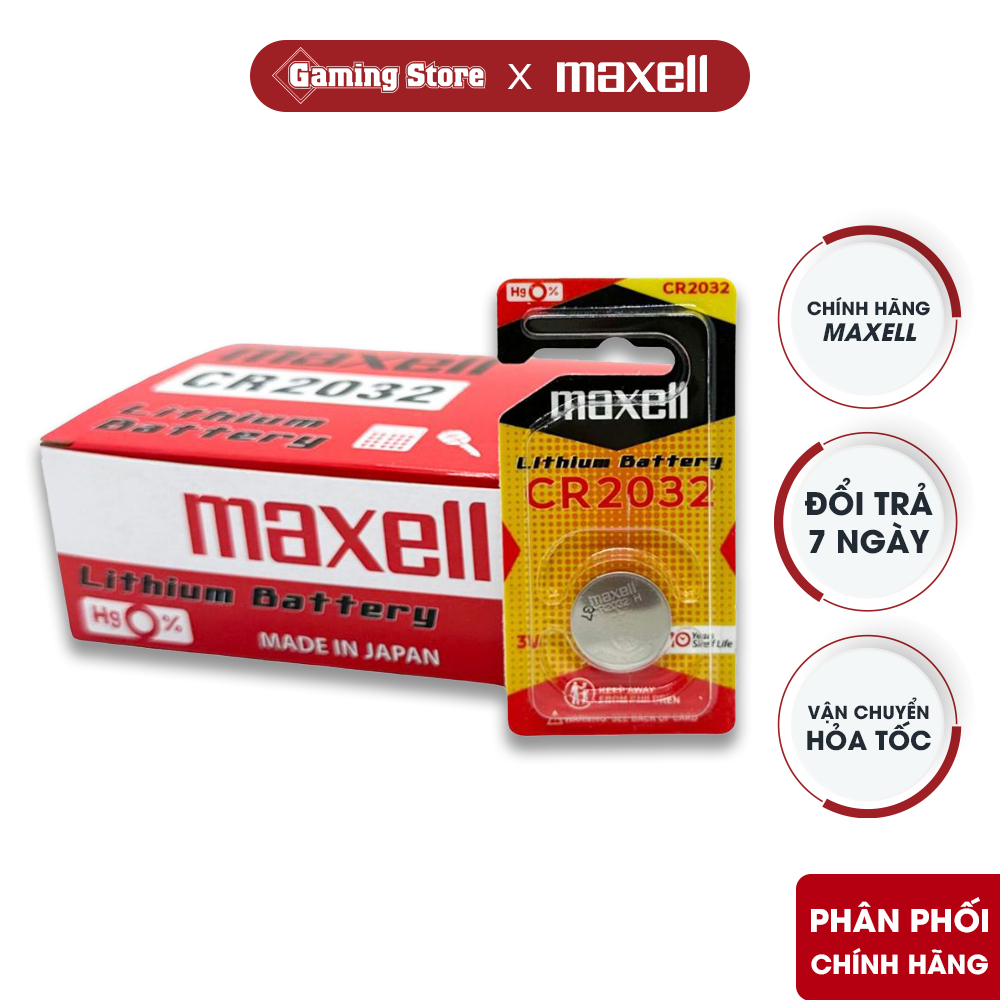 Pin Maxell CR2032 Lithium 3v (Vỉ 1 Viên) - Hàng Chính Hãng | Shopee ...