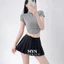 Chân váy ngắn tennis xếp ly đính nơ dáng xòe cạp cao vải Gold Hàn cao cấp kiểu dáng basic siêu hack dáng hottrend MYN29