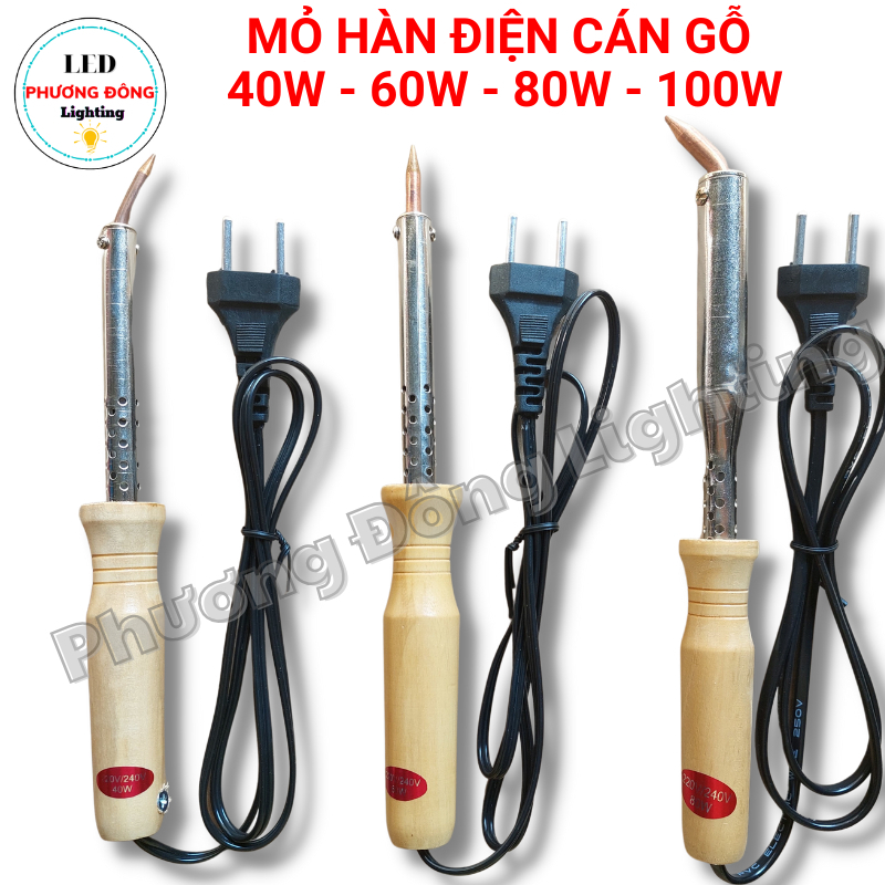 Mỏ hàn điện Cán Gỗ - 40W - 60W - 80W - 100W