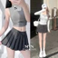Chân váy ngắn tennis xếp ly đính nơ dáng xòe cạp cao vải Gold Hàn cao cấp kiểu dáng basic siêu hack dáng hottrend MYN29