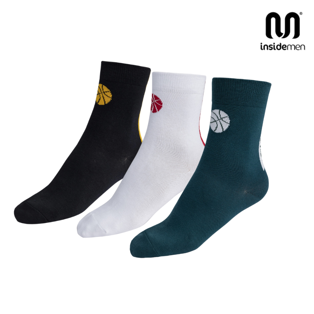 Tất Vớ Cổ Cao 𝐈𝐍𝐒𝐈𝐃𝐄𝐌𝐄𝐍 ISC00303 Unisex Nam Nữ, Vải Dệt Kim Thời Trang Cao Cấp ISC00303