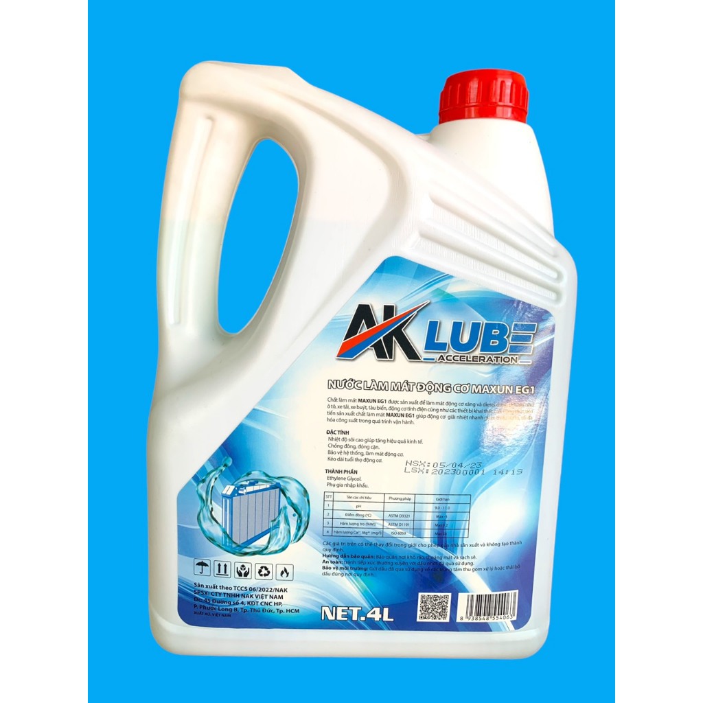 NƯỚC LÀM MÁT ĐỘNG CƠ AK MAXUN COOLANT EG1 – 4L