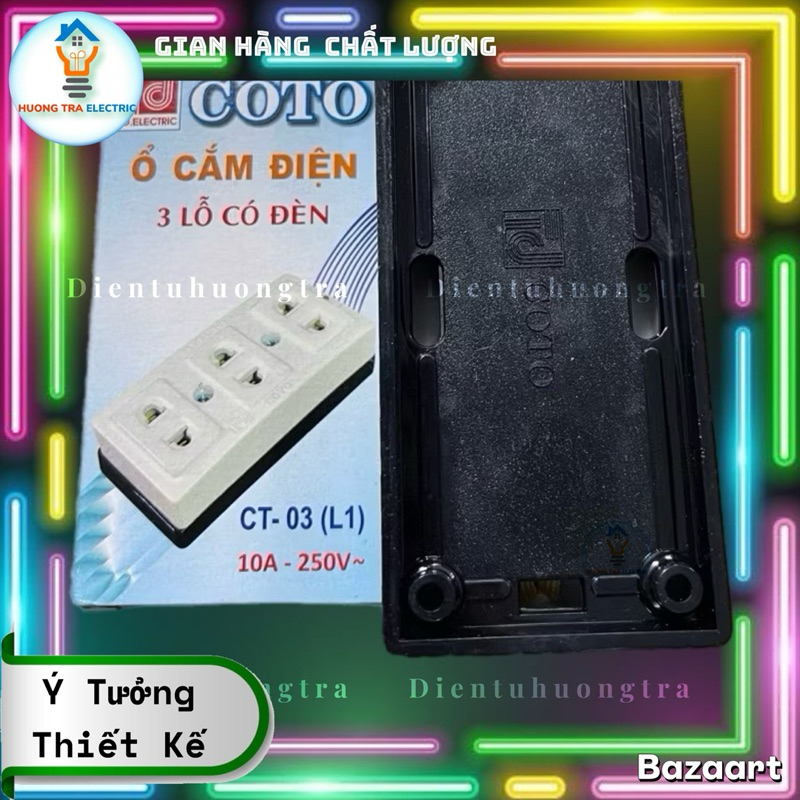 Ổ Cắm Điện Không Dây 2 Lỗ / 3 Lỗ Bằng Nhựa 10A Có Đèn Báo
