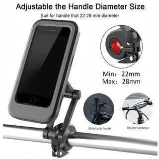 Giá đỡ điện thoại di động chống nước và chống rơi đa năng cho xe máy và xe đạp, xoay 360 độ tự do, màn hình cảm ứng