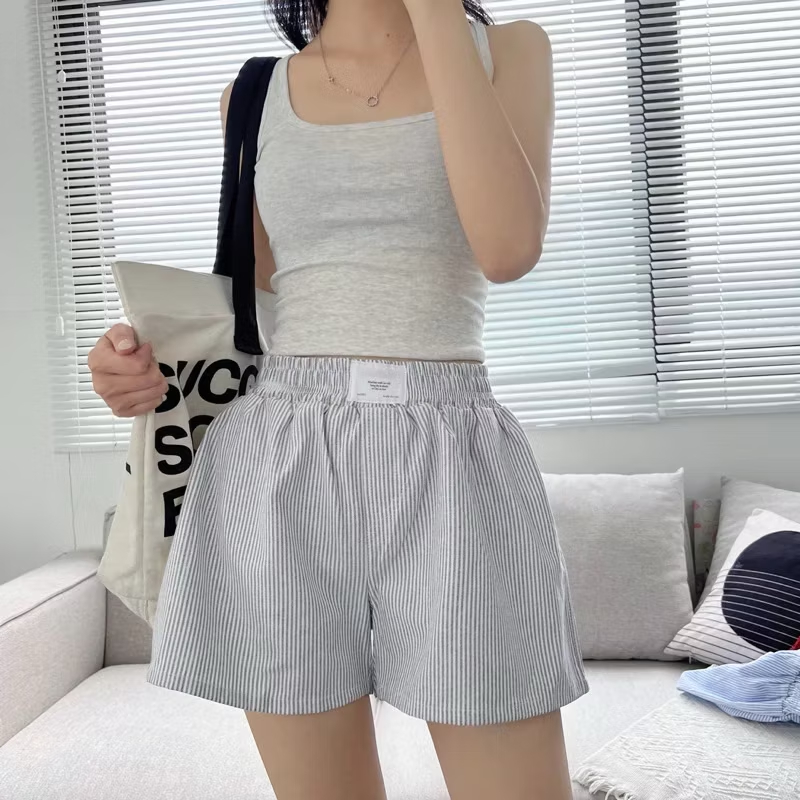 Combo 3 quần short kẻ sọc cạp chun quần ngủ form rộng thoải mái AD-M057_ ZynD Clothing