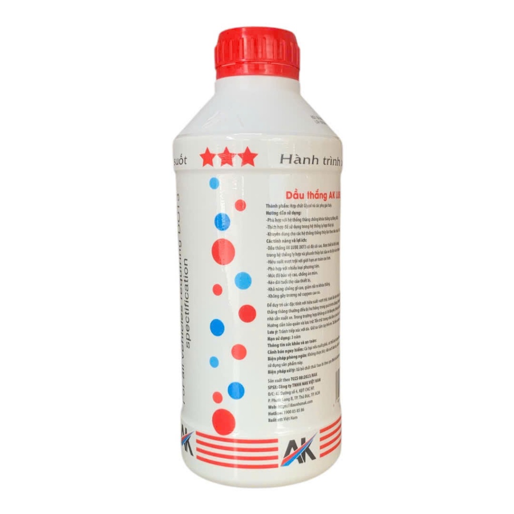 COMBO 3 CHAI AK LUBE DẦU THẮNG 3-2 DOT 3 - 0.86L