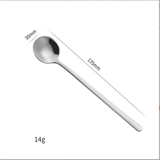 Inox 304 (1 cái ) Thìa Espresso13.5cm Vàng/Bạc Miệng Tròn  Cà Phê Muỗng Nhỏ Ăn Kem Chè