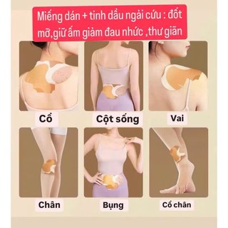 Miếng Dán Đốt Mỡ Siết Eo Đồng Nhân Đường, Miếng Dán Giảm Đau Nhức, Tinh Dầu Ngải Cứu, Mặt Nạ Thảo Mộc, Vân Thỏ Beauty