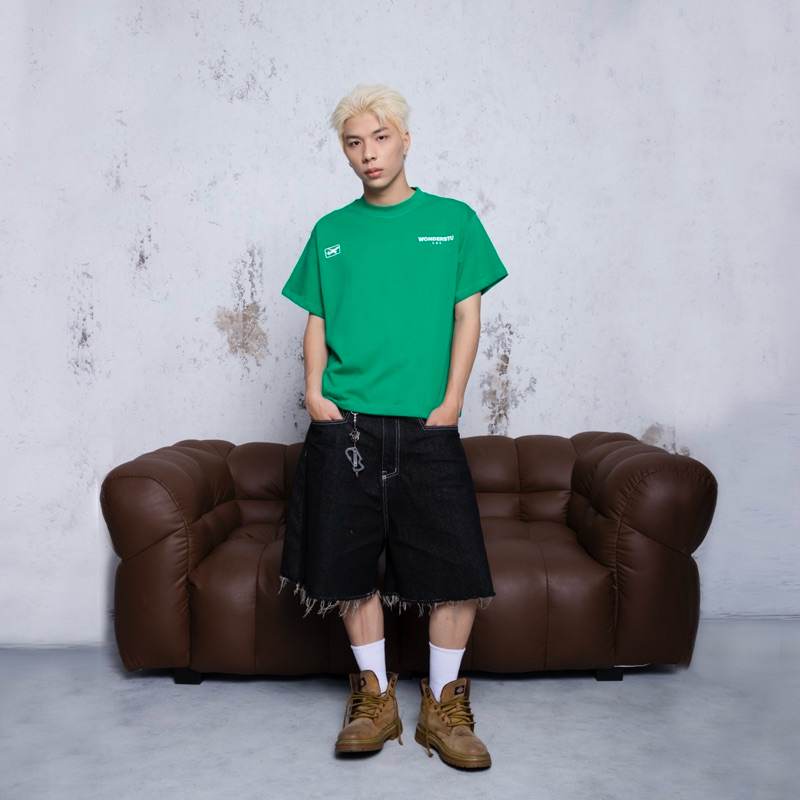 ÁO THUN FORM BOXY BASIC IN NỔI CAO THÀNH "PLANE LOGO" WONDERSTU - UNISEX COTTON 260GSM