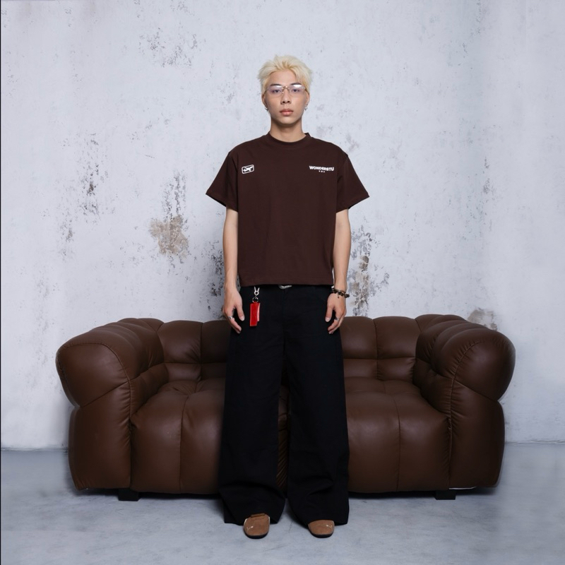 ÁO THUN FORM BOXY BASIC IN NỔI CAO THÀNH "PLANE LOGO" WONDERSTU - UNISEX COTTON 260GSM