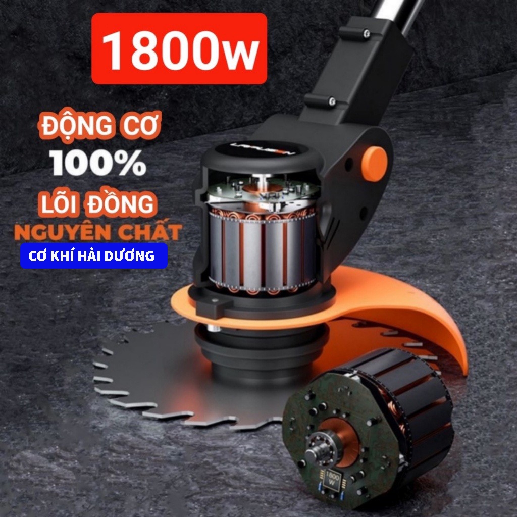 Máy cắt cỏ chạy pin ,máy cắt cỏ cầm tay mini , động cơ lõi đồng mạnh mẽ, nhỏ gọn, tiên lợi.
