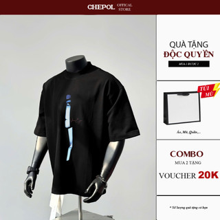 Áo thun nam nữ cao cấp chất cotton co dãn 4 chiều hàng thiết kế chapel chuẩn có bigsize đến 120kg CPT273