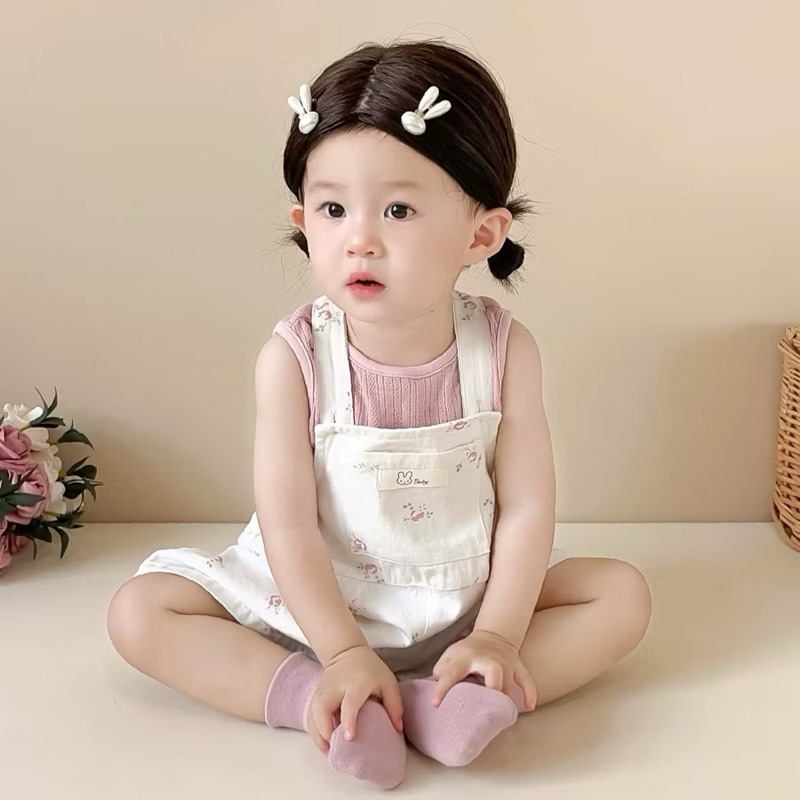 (HÀNG CÓ SẴN) QC Set yếm kèm áo cover Hàn Quốc hàng quảng châu cho bé gái 6-14kg