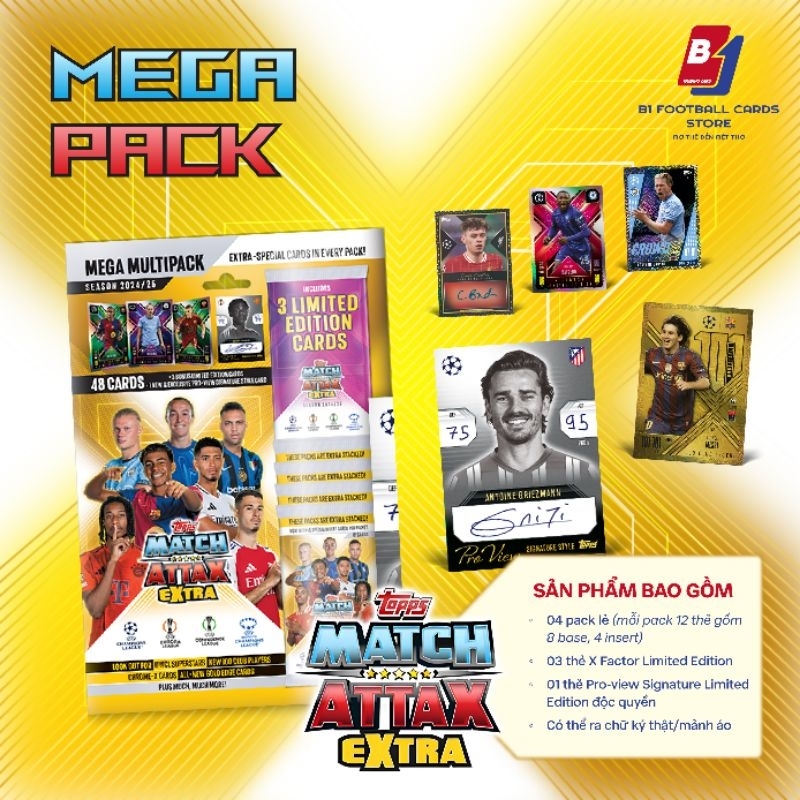 Mega Multipack - Topps Match Attax Extra 2025 - Thẻ cầu thủ Champion ...