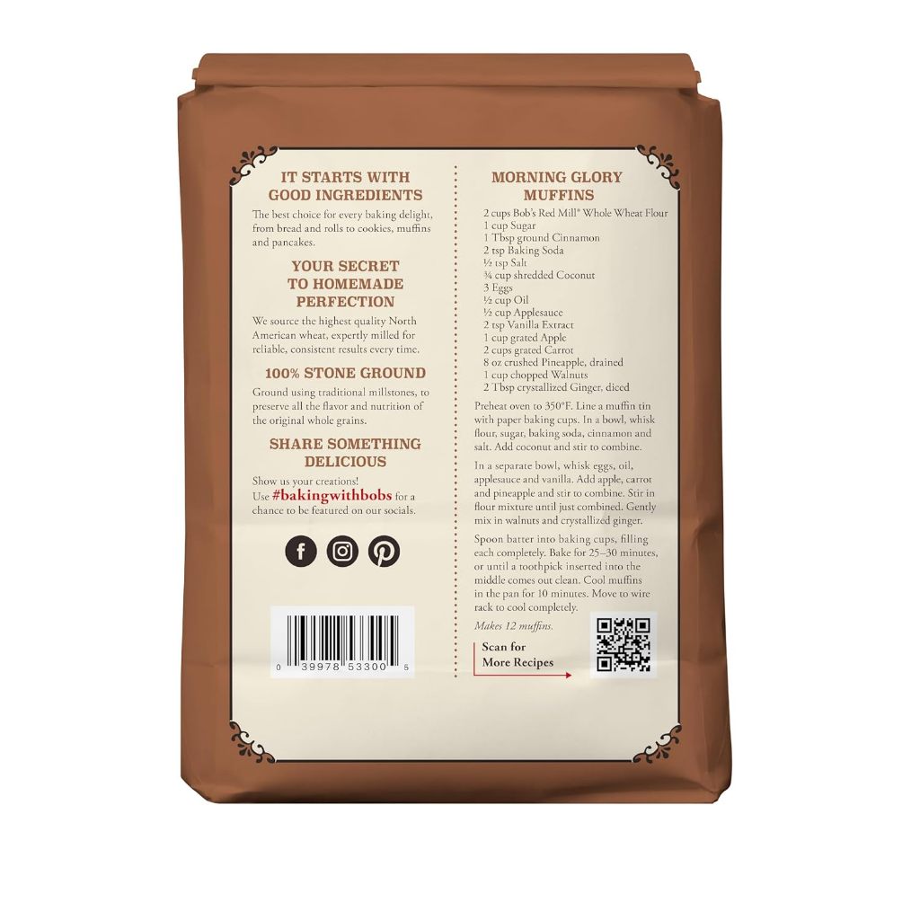 Bột Mì Nguyên Cám non-gmo Bob's Red Mill Whole Wheat Flour