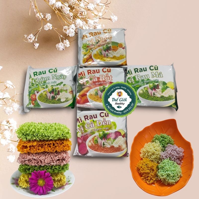 Mì rau củ 5 vị ăn liền thùng 30 gói hàng VN | Shopee Việt Nam