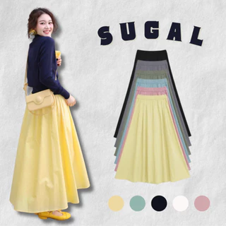 Chân Váy Nữ Dáng Dài Chất Thô Lụa Cạp Chun Hai Lớp Có Túi Dài 84cm Thời Trang Sugal CV NU 073V1
