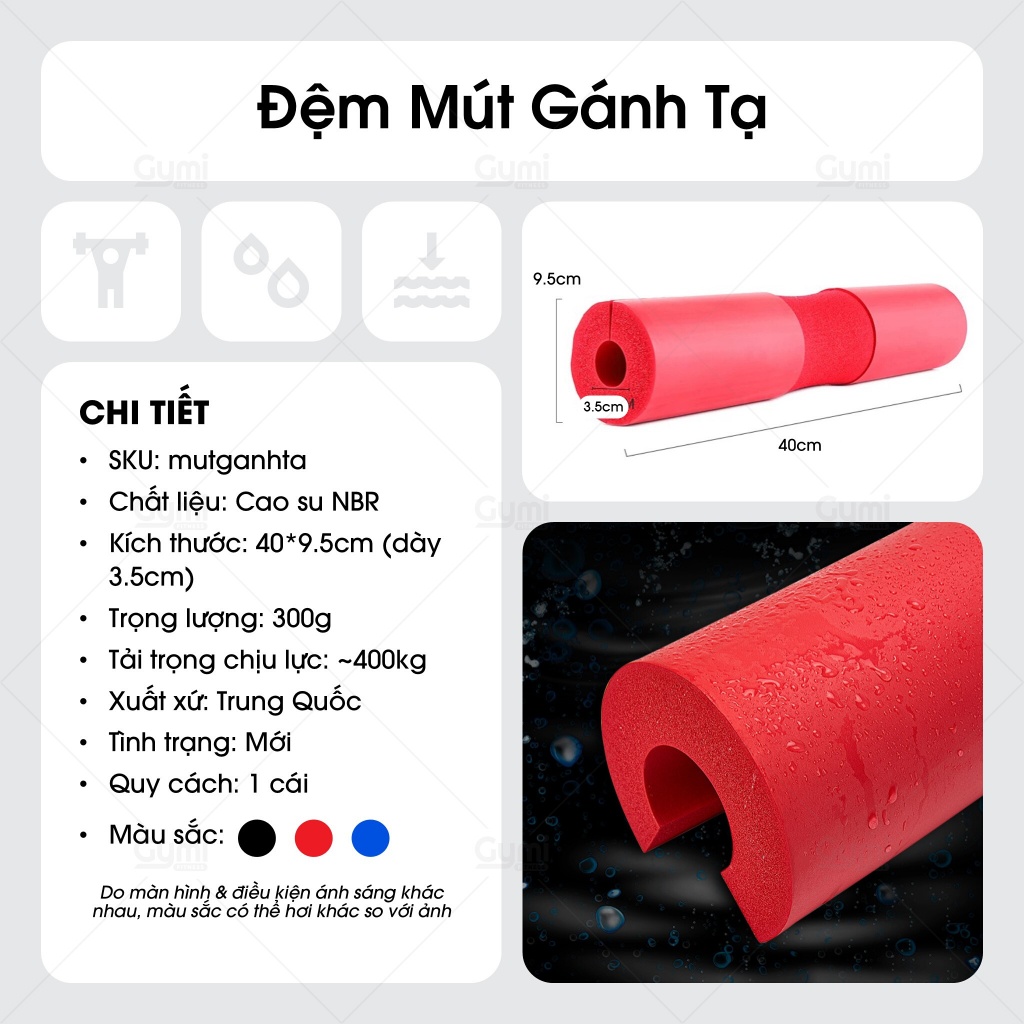 Đệm Mút Lót Bảo Vệ Cổ, Vai, Hỗ Trợ Gánh Tạ Squad Tập Gym - MutGanhTa