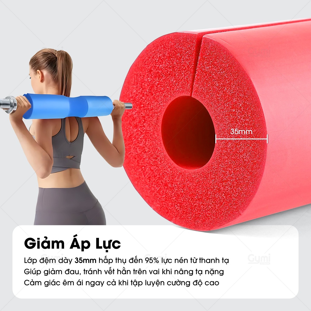 Đệm Mút Lót Bảo Vệ Cổ, Vai, Hỗ Trợ Gánh Tạ Squad Tập Gym - MutGanhTa