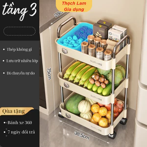 Kệ Đa Năng Sunmix Kệ Để Đồ Nhà Bếp, Đựng Đồ Ăn, Kệ Spa Có Bánh Xe Di Chuyển Tiện Lợi kichen