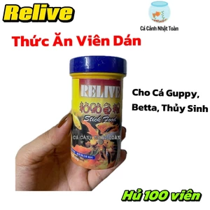 THỨC ĂN VIÊN DÁN HỒ CÁ RELIVE CHO CÁ CẢNH 50G 100 VIÊN